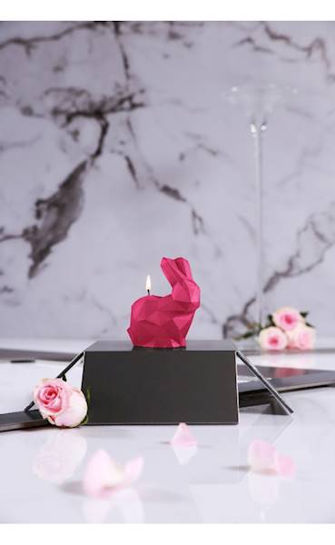 Świeca Candle Rabbit Small Dark Pink