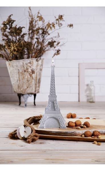 Świeca Candle Eiffel Tower Silver