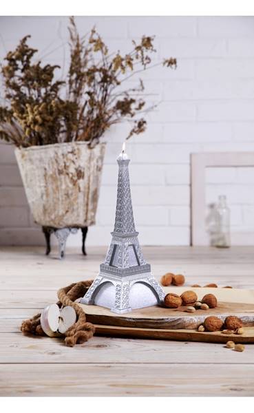 Świeca Candle Eiffel Tower Silver