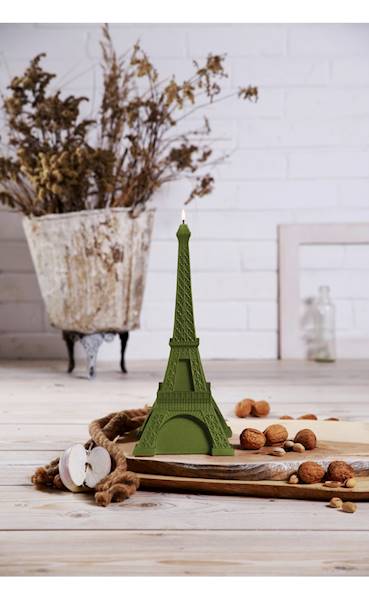 Świeca Candle Eiffel Tower Olive