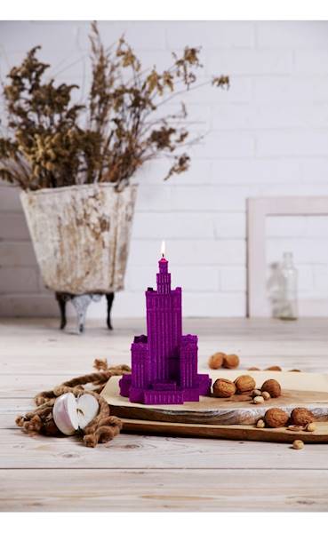 Świeca Candle Palace of Culture Pink Metallic