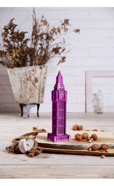 Świeca Candle Big Ben Pink Metallic