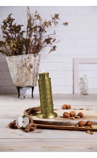 Świeca Candle Piza Tower Classic Gold