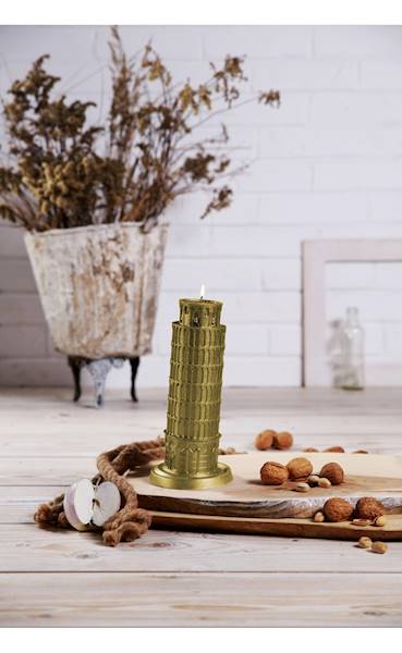 Świeca Candle Piza Tower Classic Gold