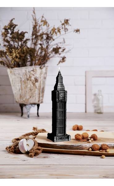 Świeca Candle Big Ben Black Metallic