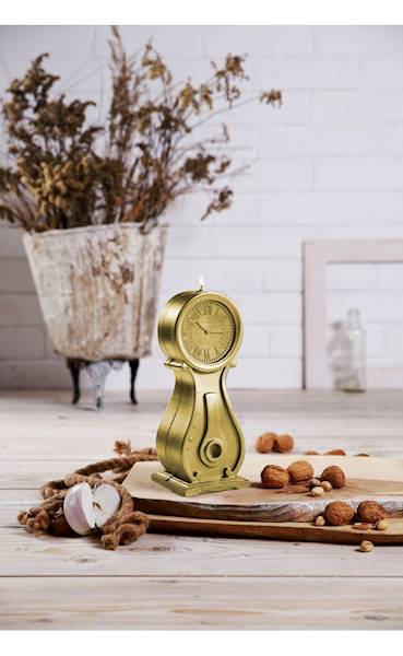 Świeca Candle Clock Classic Gold
