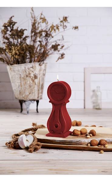 Świeca Candle Clock Red