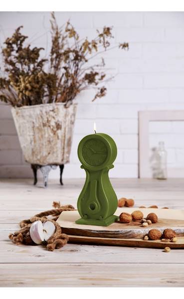 Świeca Candle Clock Olive