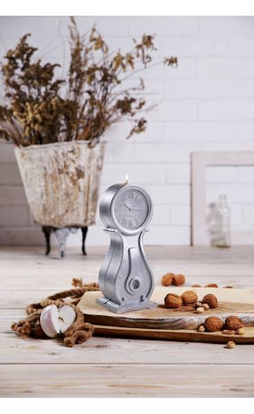 Świeca Candle Clock Silver