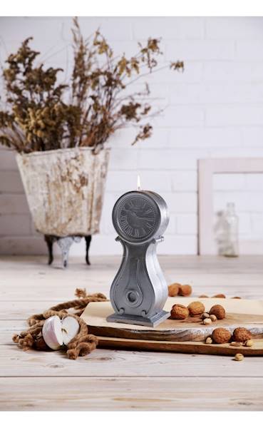 Świeca Candle Clock Silver