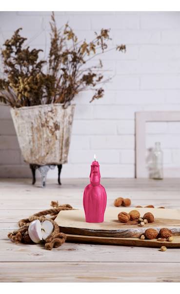 Świeca Candle Statue of Easter Dark Pink
