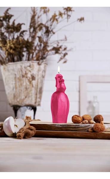 Świeca Candle Statue of Easter Dark Pink
