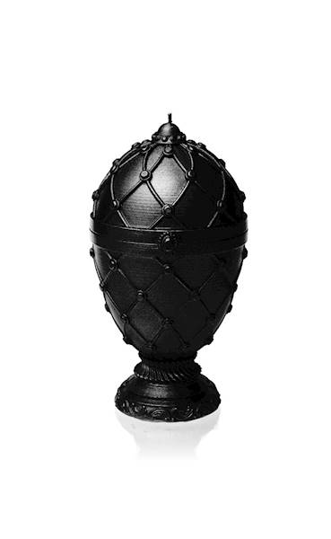 Świeca Candle Faberge Egg Big Black Metallic