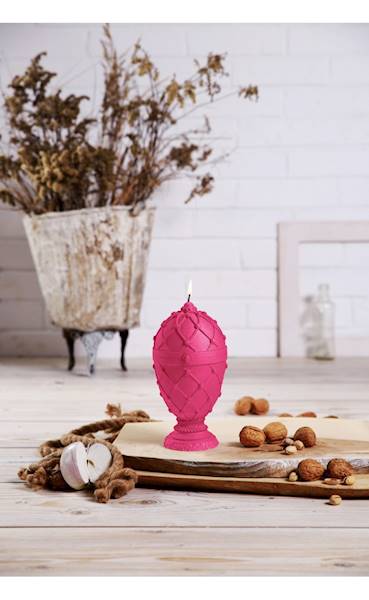 Świeca Candle Faberge Egg Big Dark Pink