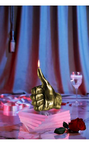 Świeca Candle Hand OK Classic Gold