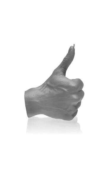 Świeca Candle Hand OK Grey Matt
