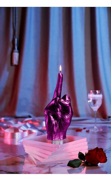 Świeca Candle Hand FCK Pink Metallic