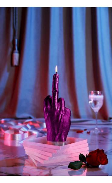 Świeca Candle Hand FCK Pink Metallic