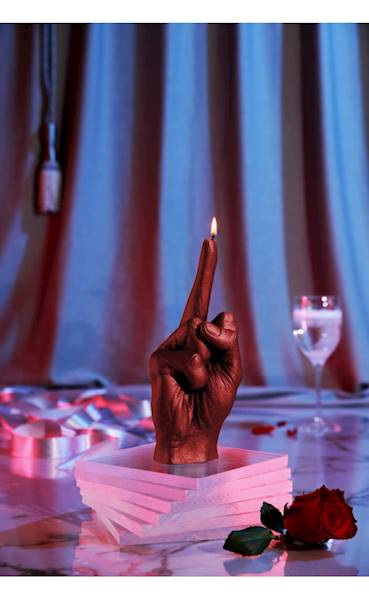 Świeca Candle Hand FCK Red