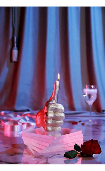 Świeca Candle Hand OK Silver