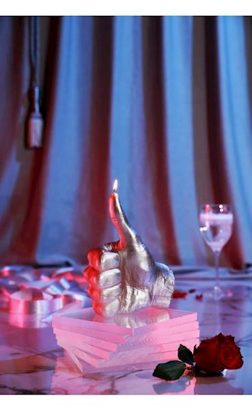 Świeca Candle Hand OK Silver