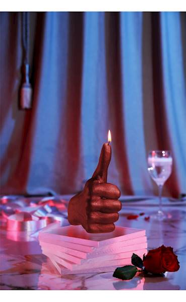 Świeca Candle Hand OK Red