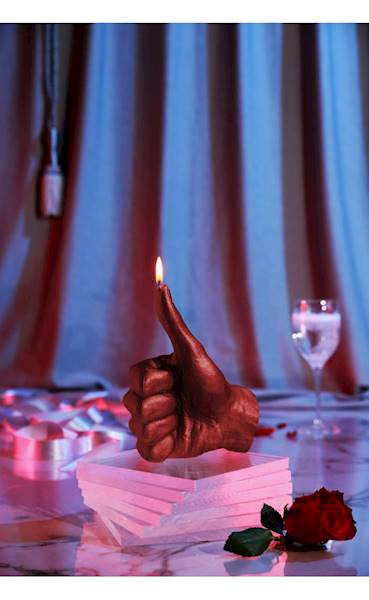 Świeca Candle Hand OK Red