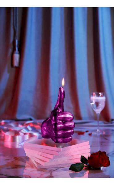 Świeca Candle Hand OK Pink Metallic