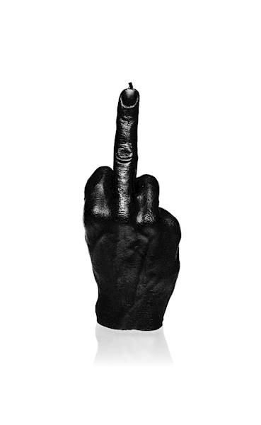 Świeca Candle Hand FCK Black Metallic