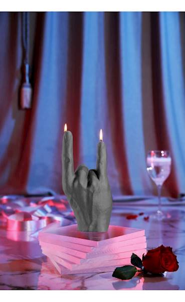 Świeca Candle Hand RCK Grey Matt