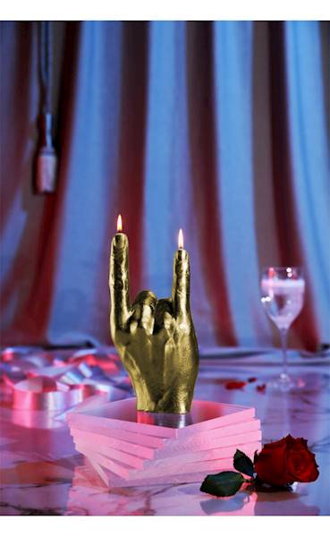 Świeca Candle Hand RCK Classic Gold