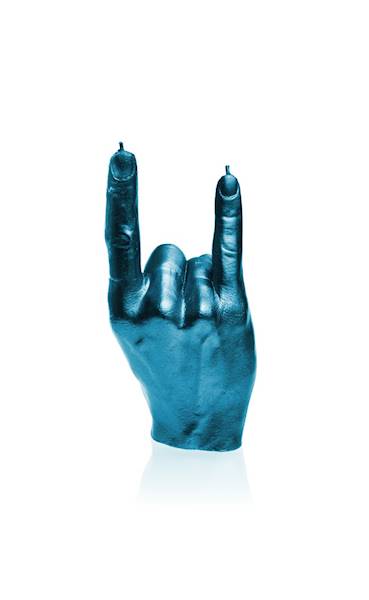 Świeca Candle Hand RCK Blue Metallic