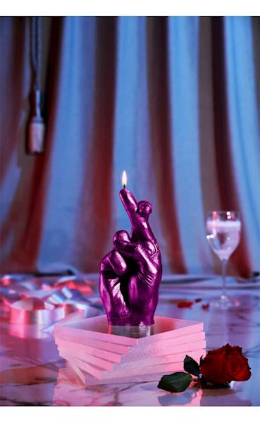 Świeca Candle Hand CRS Pink Metallic