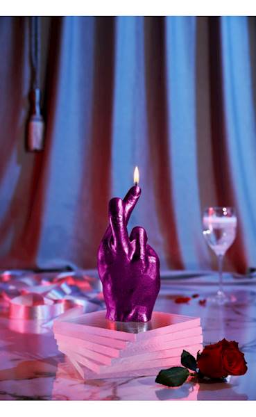 Świeca Candle Hand CRS Pink Metallic