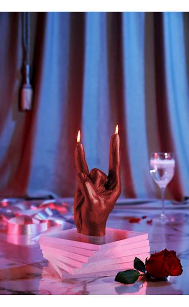 Świeca Candle Hand RCK Red