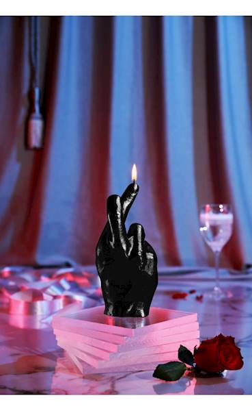 Świeca Candle Hand CRS Black Metallic