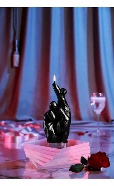 Świeca Candle Hand CRS Black Metallic