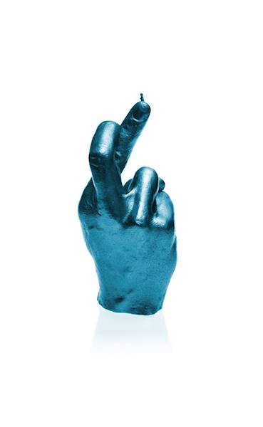 Świeca Candle Hand CRS Blue Metallic