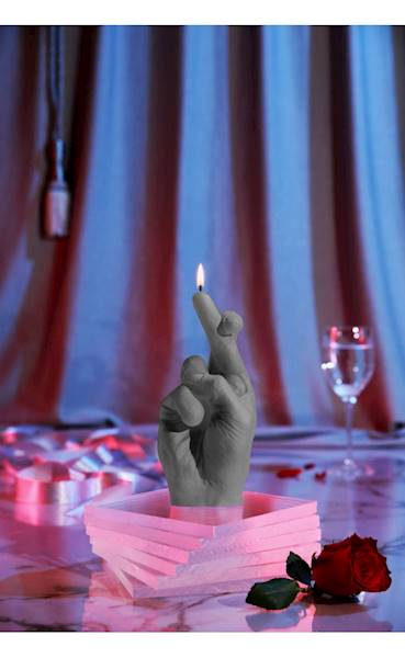 Świeca Candle Hand CRS Grey Matt