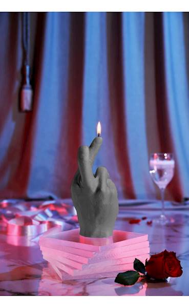 Świeca Candle Hand CRS Grey Matt