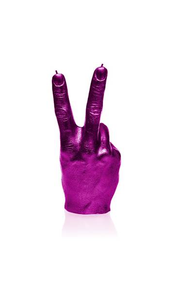 Świeca Candle Hand PEACE Pink Metallic