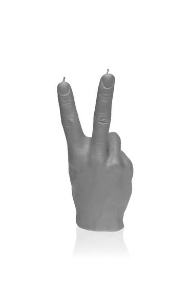 Świeca Candle Hand PEACE Grey Matt