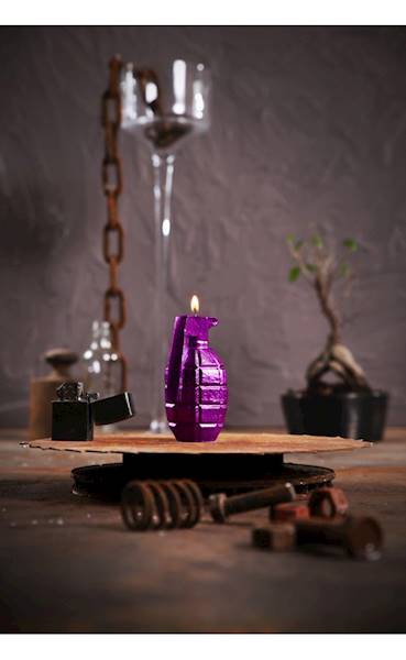 Świeca Candle Grenade Pink Metallic