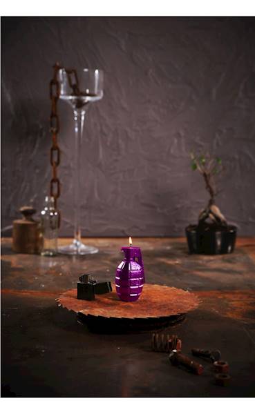 Świeca Candle Grenade Pink Metallic
