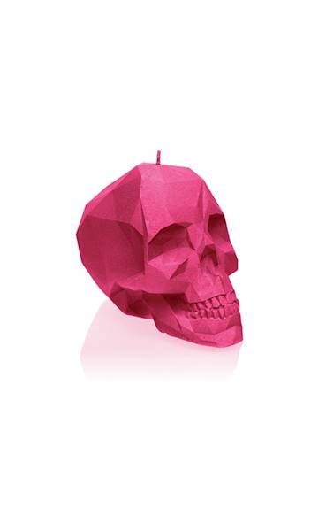 Świeca Candle Skull Small Dark Pink