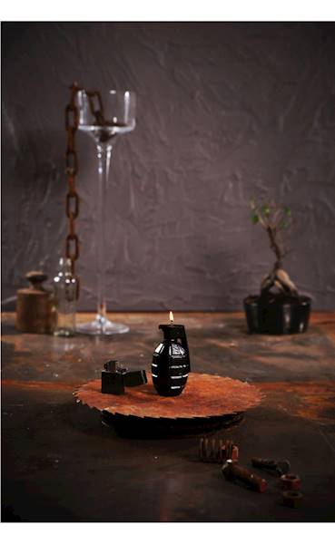 Świeca Candle Grenade Black Metallic