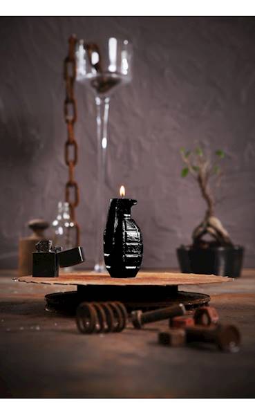 Świeca Candle Grenade Black Metallic