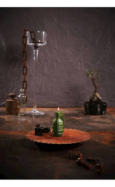 Świeca Candle Grenade Olive