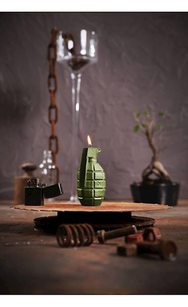 Świeca Candle Grenade Olive