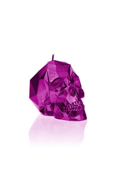Świeca Candle Skull Small Pink Metallic